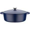 Miniatyrbild 1 av 6: Cocotte gjutjärn - GSW - BLUE MAGIC - 33 x 25 cm - Ovall - Induktion - Blå