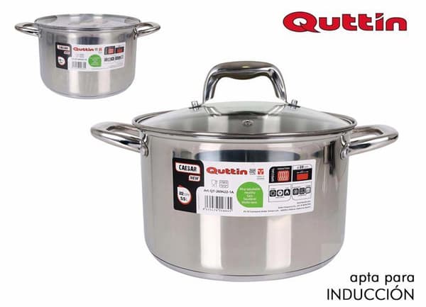 Casserole Quttin - 139511 - Kastrull i induktionsstål 22 cm med lock