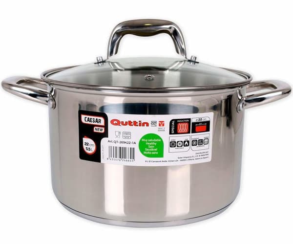 Casserole Quttin - 139511 - Kastrull i induktionsstål 22 cm med lock