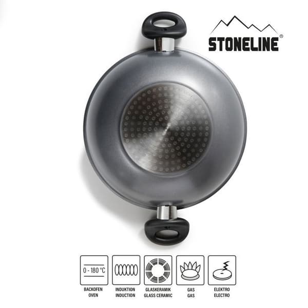 Gratängfat - STONELINE® - 28 cm - Glaslock - Non-stick beläggning - Induktion