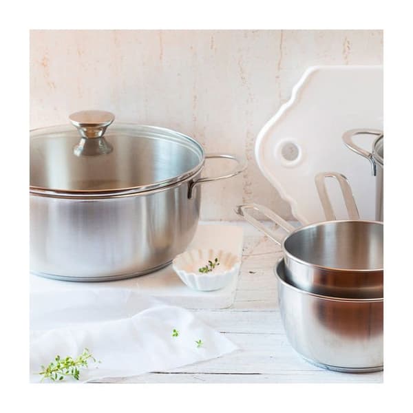 BRA Ancora | Gryta med lock 18 cm, rostfritt stål 18/10, utan non-stick, full induktion för alla typer av spisar inklusive induktion