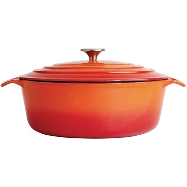Vogue Orange Oval Gjutjärnsgryta 5 L