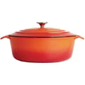 Miniatyrbild 4 av 6: Vogue Orange Oval Gjutjärnsgryta 5 L