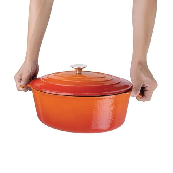 Vogue Orange Oval Gjutjärnsgryta 5 L