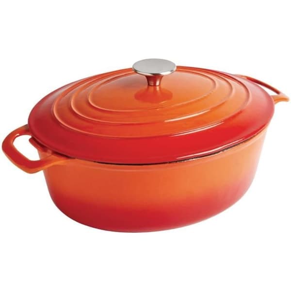 Vogue Orange Oval Gjutjärnsgryta 5 L