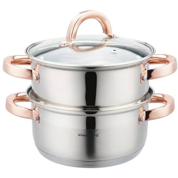 Ångkittelfat - KLAUSBERG - KB-7725 - Rostfritt stål - 18 cm - Roséguld