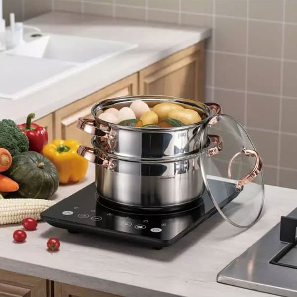 Ångkittelfat - KLAUSBERG - KB-7725 - Rostfritt stål - 18 cm - Roséguld