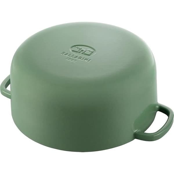 Rund gjutjärnsgryta emaljerad 26 cm 5,5 l Grön - BALLARINI