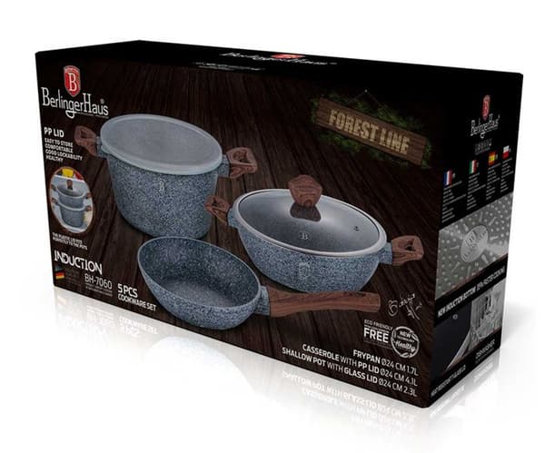 Grytor och stekpannor - BERLINGER HAUS - BH-7060 - Non-stick granit - TURBO INDUKTION-system - 3 delar