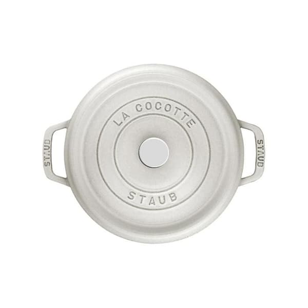 STAUB - Gjutjärn Rund Cocotte, 20 cm, Vit tryffel