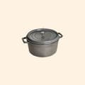 Miniatyrbild 1 av 3: Rund cocotte med spikar Grafitgrå 18 cm - 1.…