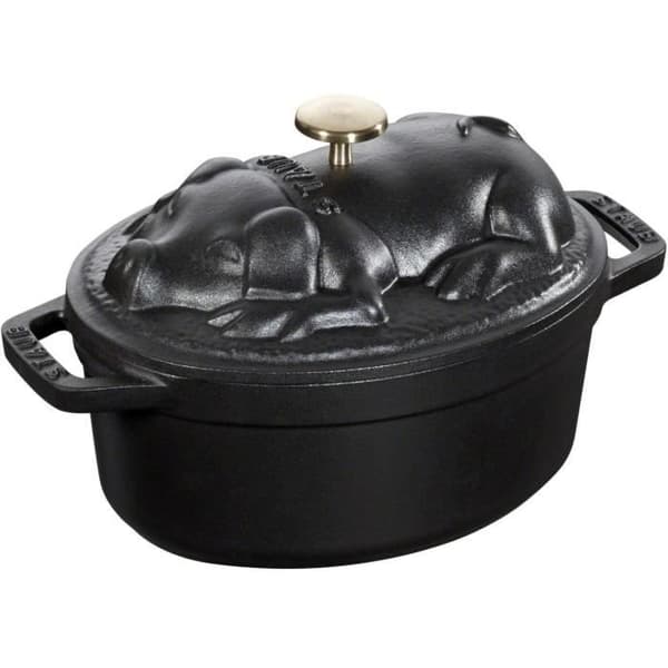 STAUB Cocotte smågris 405001710 - 17 cm - Matt svart