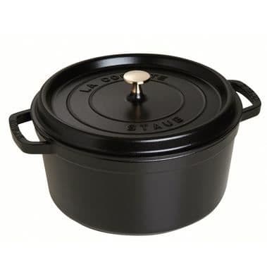 Rund Svart Emaljerad Gjutjärnsgryta 12cm - 0,40L
