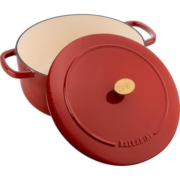 Cocotte Bellamonte 24 cm, Rund, Röd, Gjutjärn - BALLARINI
