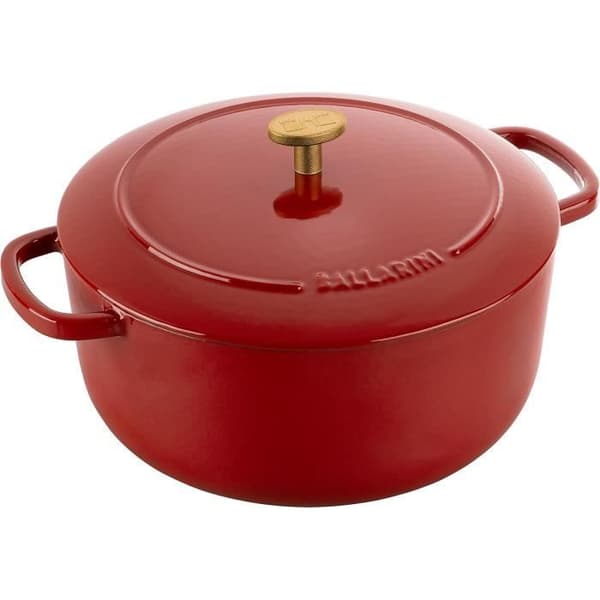 Cocotte Bellamonte 24 cm, Rund, Röd, Gjutjärn - BALLARINI