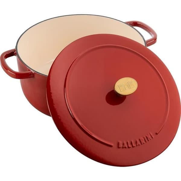 Rund emaljerad gjutjärnsgryta 22 cm 3 l Röd - BALLARINI