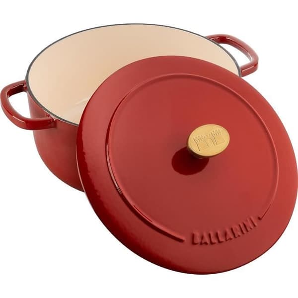 Rund emaljerad gjutjärnscocotte 20 cm 2,5 l Röd - BALLARINI