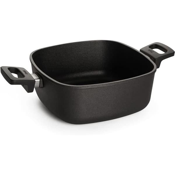 Cocotte Woll 1024IL Induktionslinje Fyrkantig 24x24cm Non-stick med Lock - 4 Liter - Svart