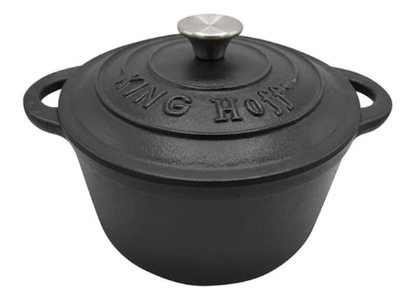 Gryta i Gjutjärn - KINGHOFF - KH-1476 - 24cm - 4L - Lock ingår