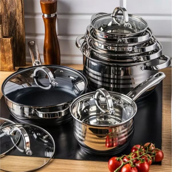 SET MED KASEROLLER 12 ELEMENT KLAUSBERG KB-7698