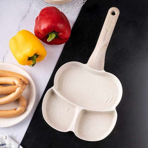 Stekpanna - KLAUSBERG - KB-7825 - Marmorbeläggning - 3 sektioner - Ergonomisk non-stick