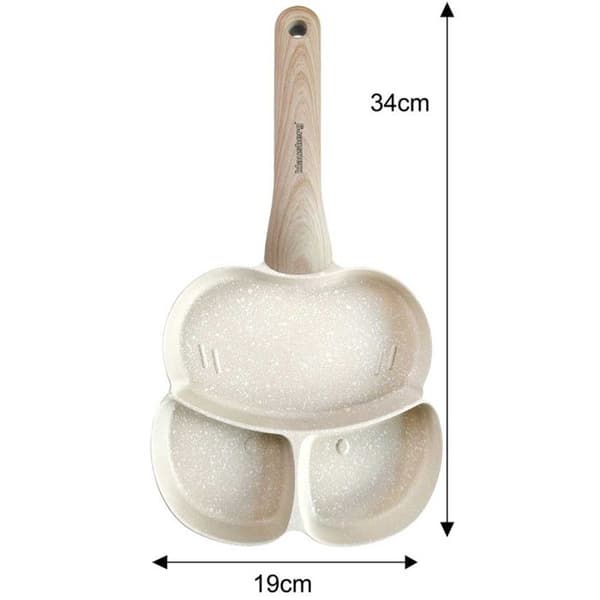 Stekpanna - KLAUSBERG - KB-7825 - Marmorbeläggning - 3 sektioner - Ergonomisk non-stick