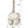 Miniatyrbild 5 av 6: Stekpanna - KLAUSBERG - KB-7825 - Marmorbeläggning - 3 sektioner - Ergonomisk non-stick