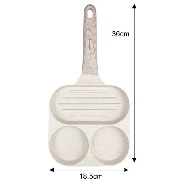 Stekpanna - KLAUSBERG - KB-7818 - Marmorbeläggning - 3 sektioner - Non-stick