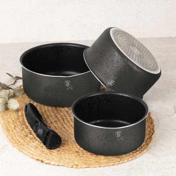 Kokkärlsset - BERLINGER HAUS - BH-8252 - 12 delar - Non-stick titan - Svart
