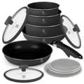 Miniatyrbild 1 av 6: Kokkärlsset - BERLINGER HAUS - BH-8252 - 12 delar - Non-stick titan - Svart
