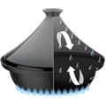Miniatyrbild 3 av 3: Tajine massiv gjutjärn - GSW - 30 x 22 cm - Keramisk lock - Induktionskompatibel - Grå