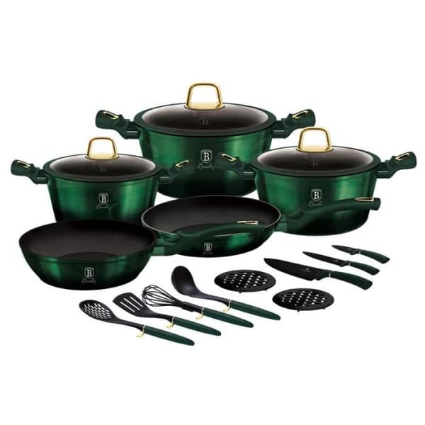 BerlingerHaus 17-delade köksredskap, Emerald Collection - 5999108426940