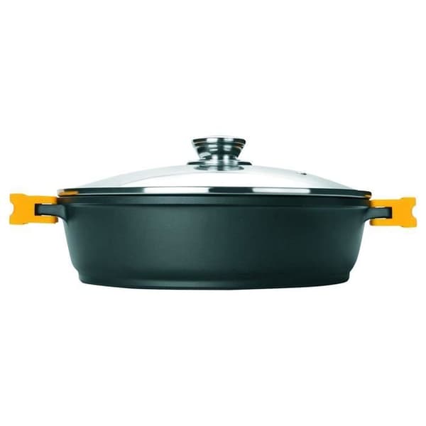Kastrull - Ibili - 461024 - Gjutjärn - 24 cm - Svart - Avtagbart handtag