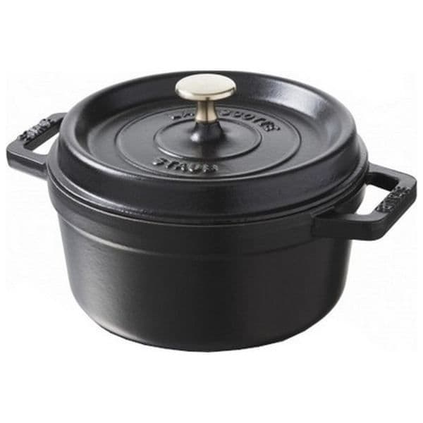 STAUB Rund cocotte svart diam 28