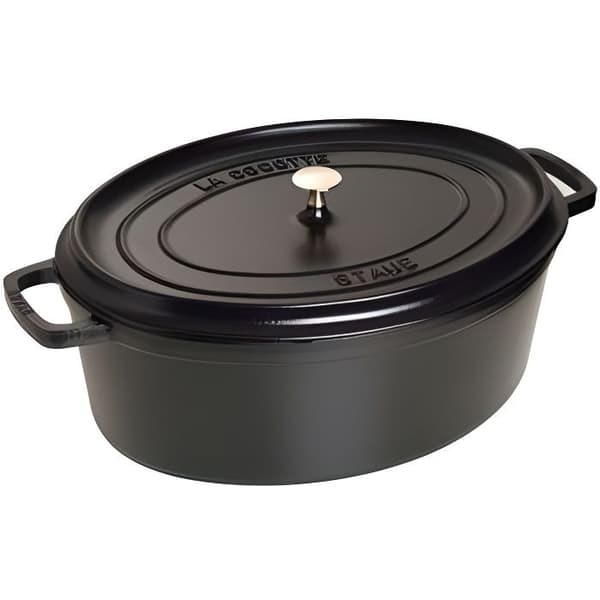 Staub 1104125 Cocotte Oval Matte Black...