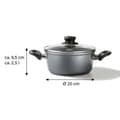 Miniatyrbild 4 av 4: STONELINE® kastrull 20 cm - med glaslock - Non-stick beläggning med äkta stenpartiklar - Induktion