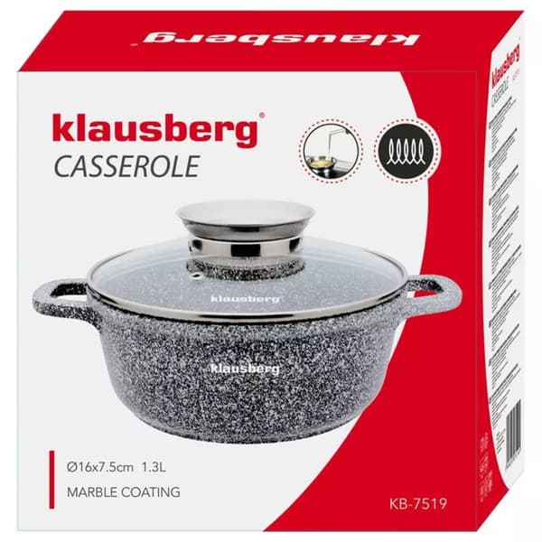 Gratängform - KLAUSBERG - KB-7519 - 1,3L - 16cm - Aromaknappsystem