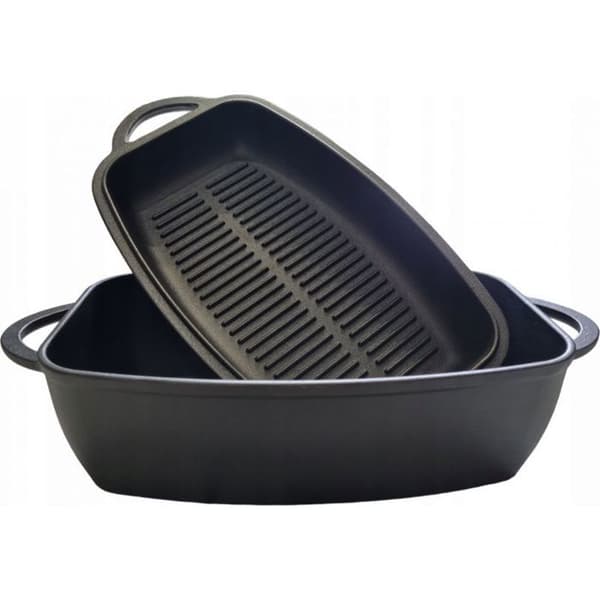 Cocotte Krisberg RÃTISSOIRE I GJUTJÄRN MED GRILL 3,8 L 31 CM KS-2570