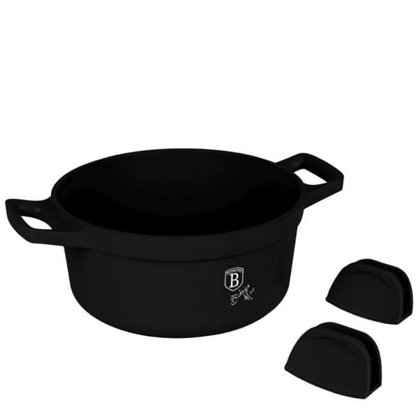 BERLINGERHAUS Gryta med titanbeläggning och lock 24 cm Samling Black Rose BH-1457