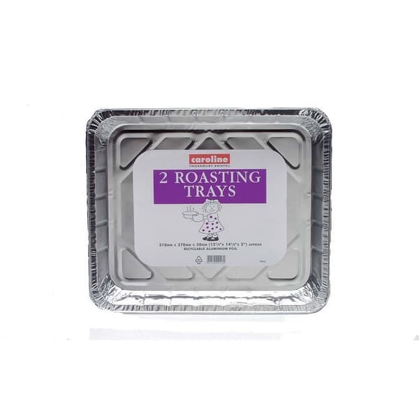 Caroline Oven Roasting Tray (Pack Of 2) Silver One Size