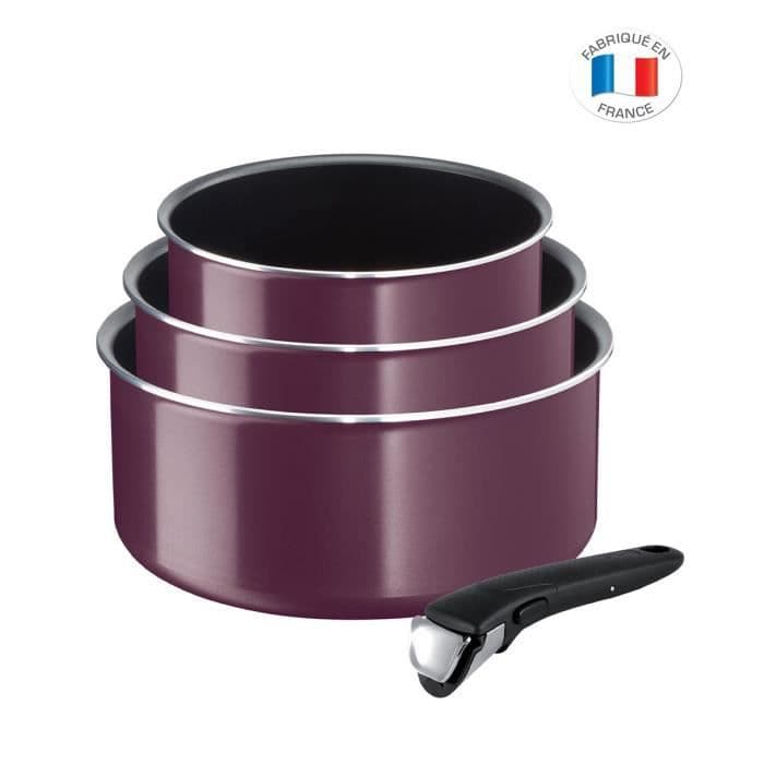 TEFAL - L2019102 - INGENIO ESSENTIAL - sæt med 4 stykker - Violet Byzantium - Fremstillet i Frankrig