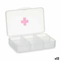 Miniatyrbild 1 av 3: Doseringsask med fack Berilo HW0929-1 Transparent Plast 11,5 x 18 x 2,2 cm (12 antal)