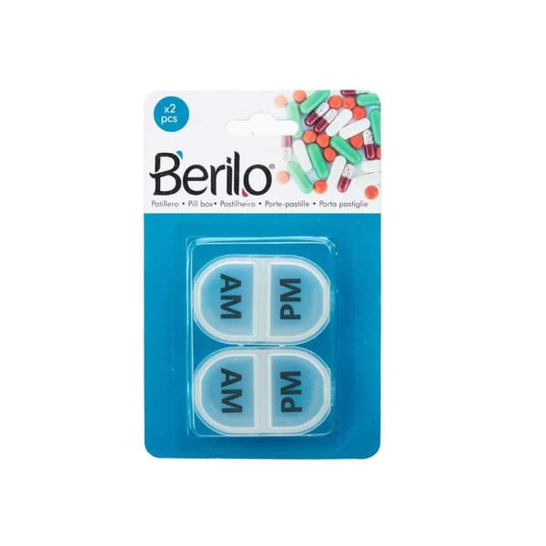 Doseringsask med fack Berilo HW0929-2 Transparent Plast 11,5 x 18 x 2,2 cm Set (12 antal)