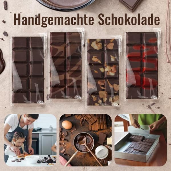 Denna chokladform inkluderar den djupa Dubai chokladformen, samt en skrapa och en påse, BPA-fri, brun