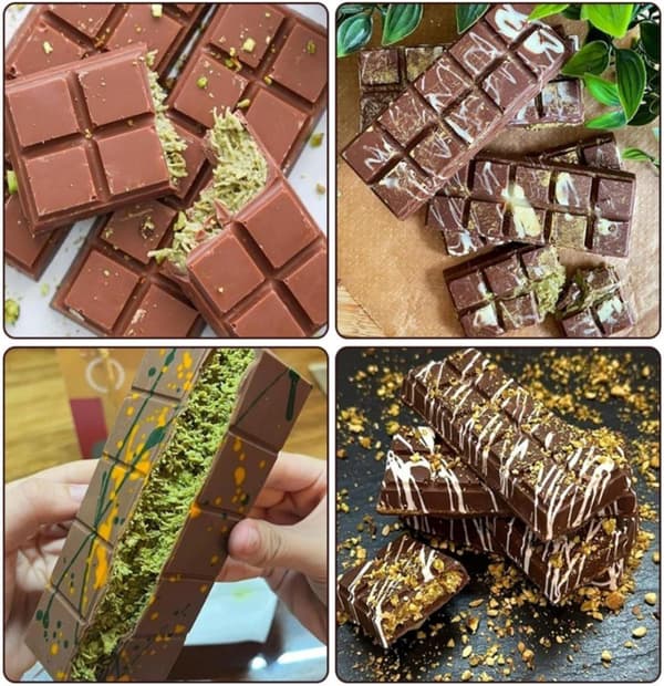 Denna chokladform inkluderar den djupa Dubai chokladformen, BPA-fri, brun