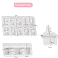 Miniatyrbild 7 av 10: 3-delad silikonform set, gjutform, sifferljushållare silikonform 0-9, tårta ljushållare silikonform - DIY