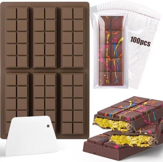 Chokoladeformsæt, silikone dyb, inkluderer poser og skraber SZ1