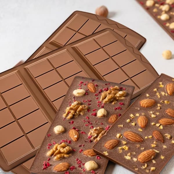Djup Dubai chokladform, inklusive en skrapa och påse, BPA-fri, brun