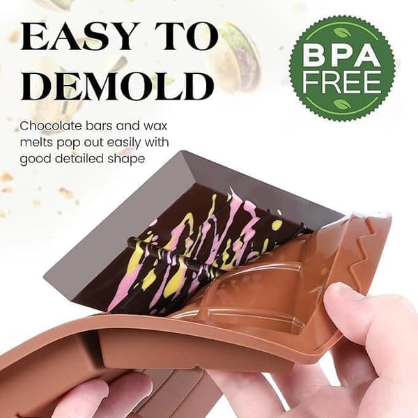 Djup Dubai chokladform, inklusive en skrapa och påse, BPA-fri, brun