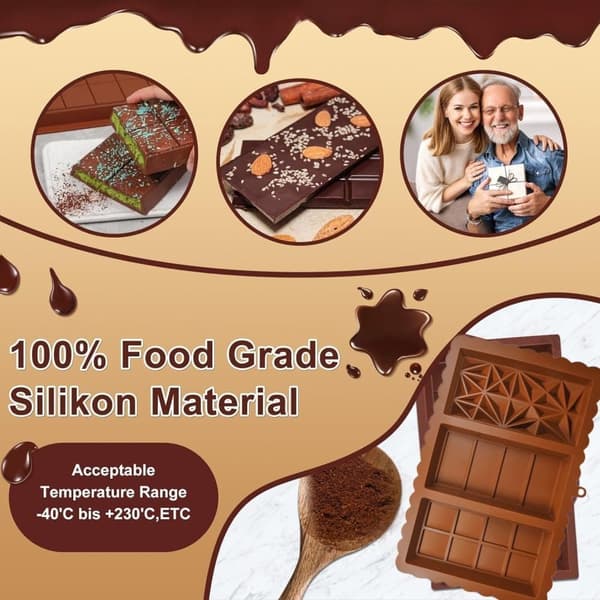 Chokoladeform Dubai 3-i-1, silikone, BPA-fri
